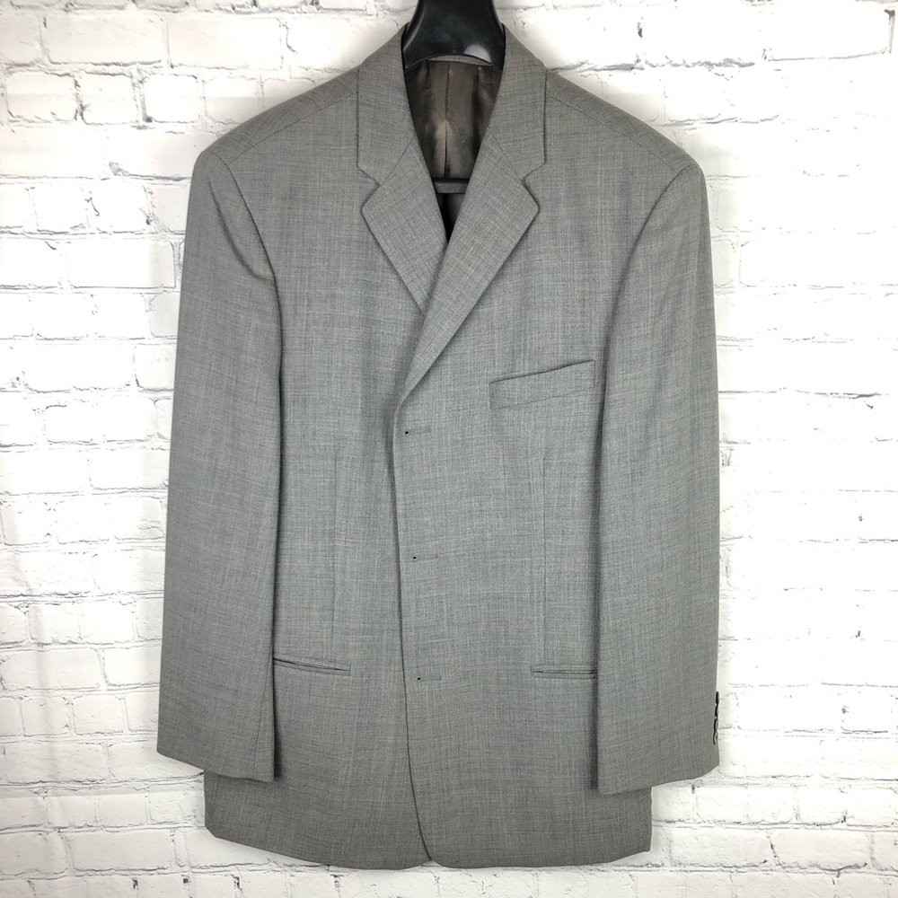 DKNY, 2 Pieces 3 Buttons Gray Suit, Men’s 42R